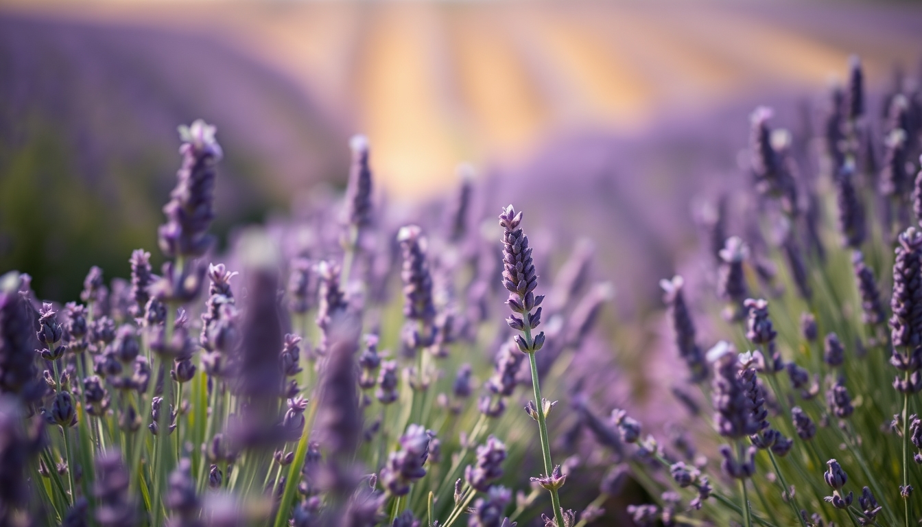 lavender field provence in editorial style
