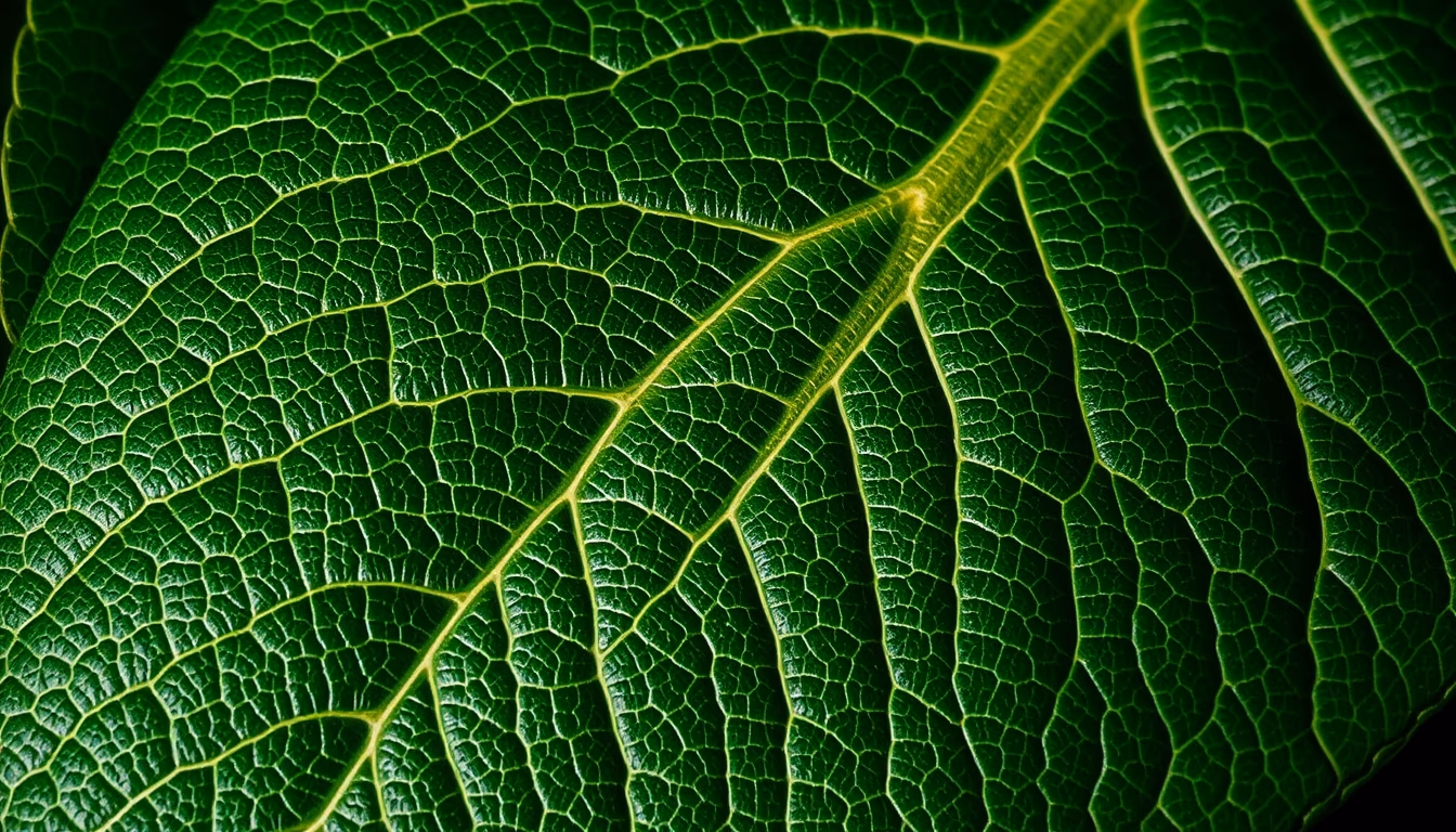 Leaf vein pattern em estilo editorial