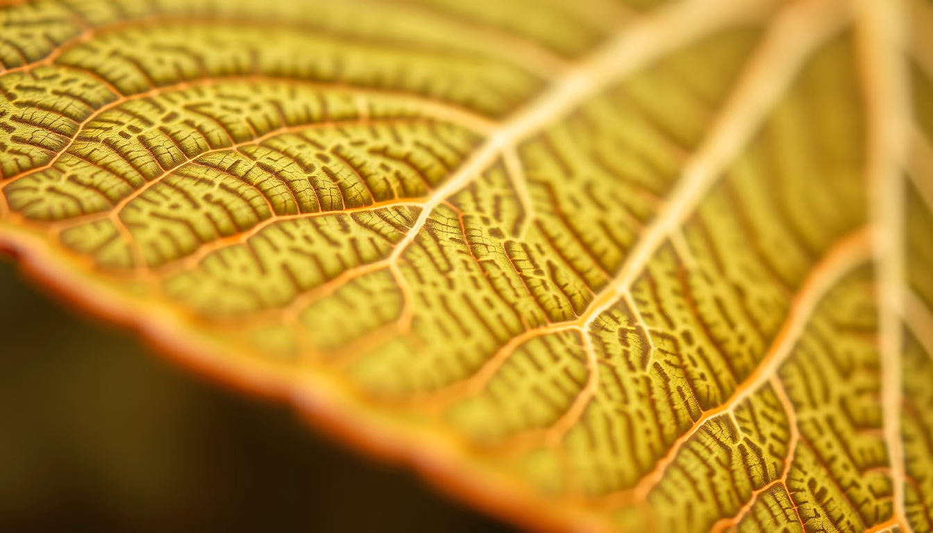 Leaf vein pattern em estilo editorial