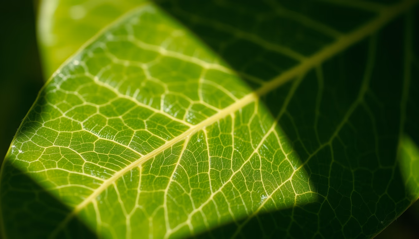 leaf vein pattern in editorial style