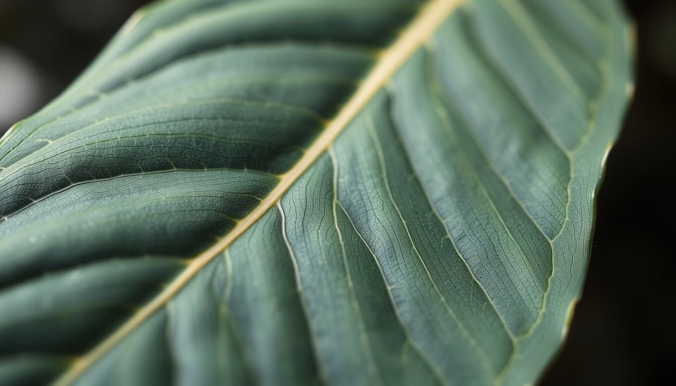 Leaf vein pattern em estilo editorial