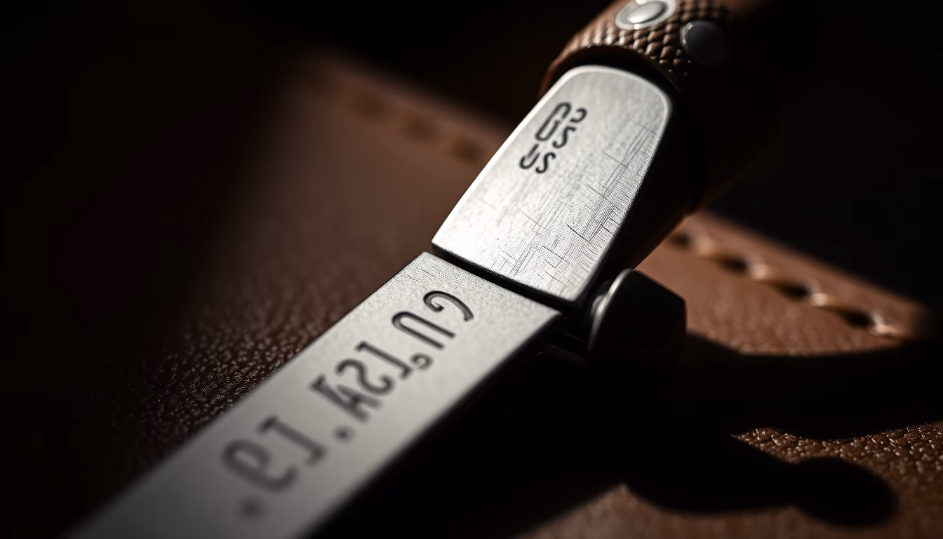 leather burnishing tool in editorial style