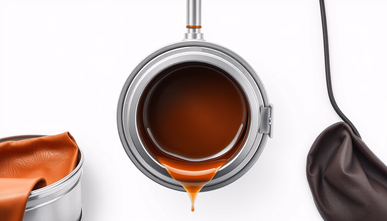 leather dyeing vat in editorial style