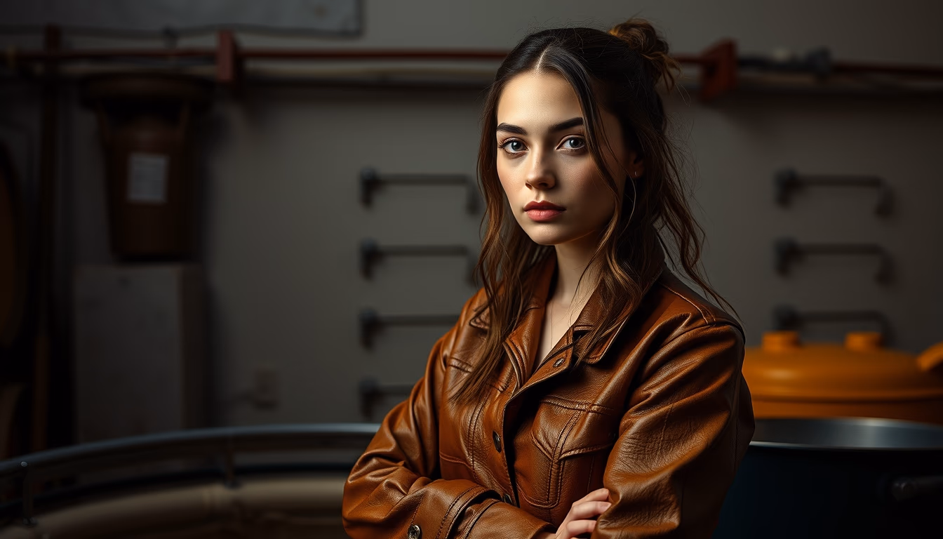 leather dyeing vat in editorial style