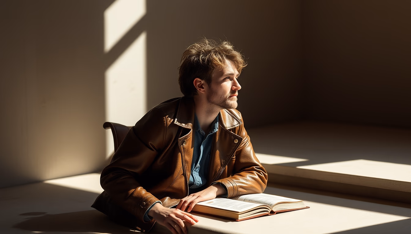 leather journal travel in editorial style