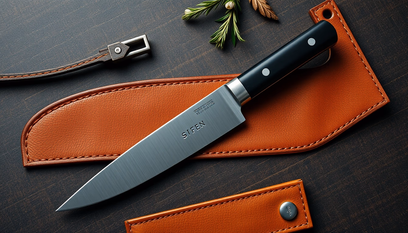leather skiving knife in editorial style