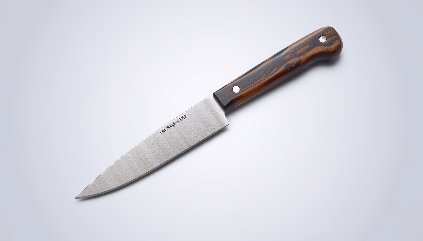 leather skiving knife in editorial style