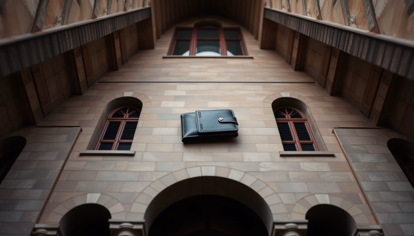 leather wallet handcrafted in editorial style