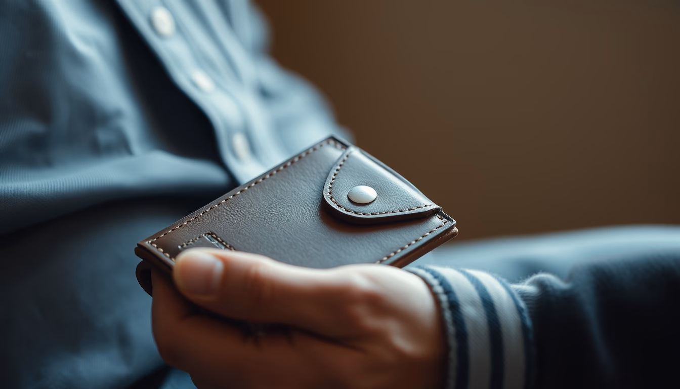 leather wallet handcrafted in editorial style