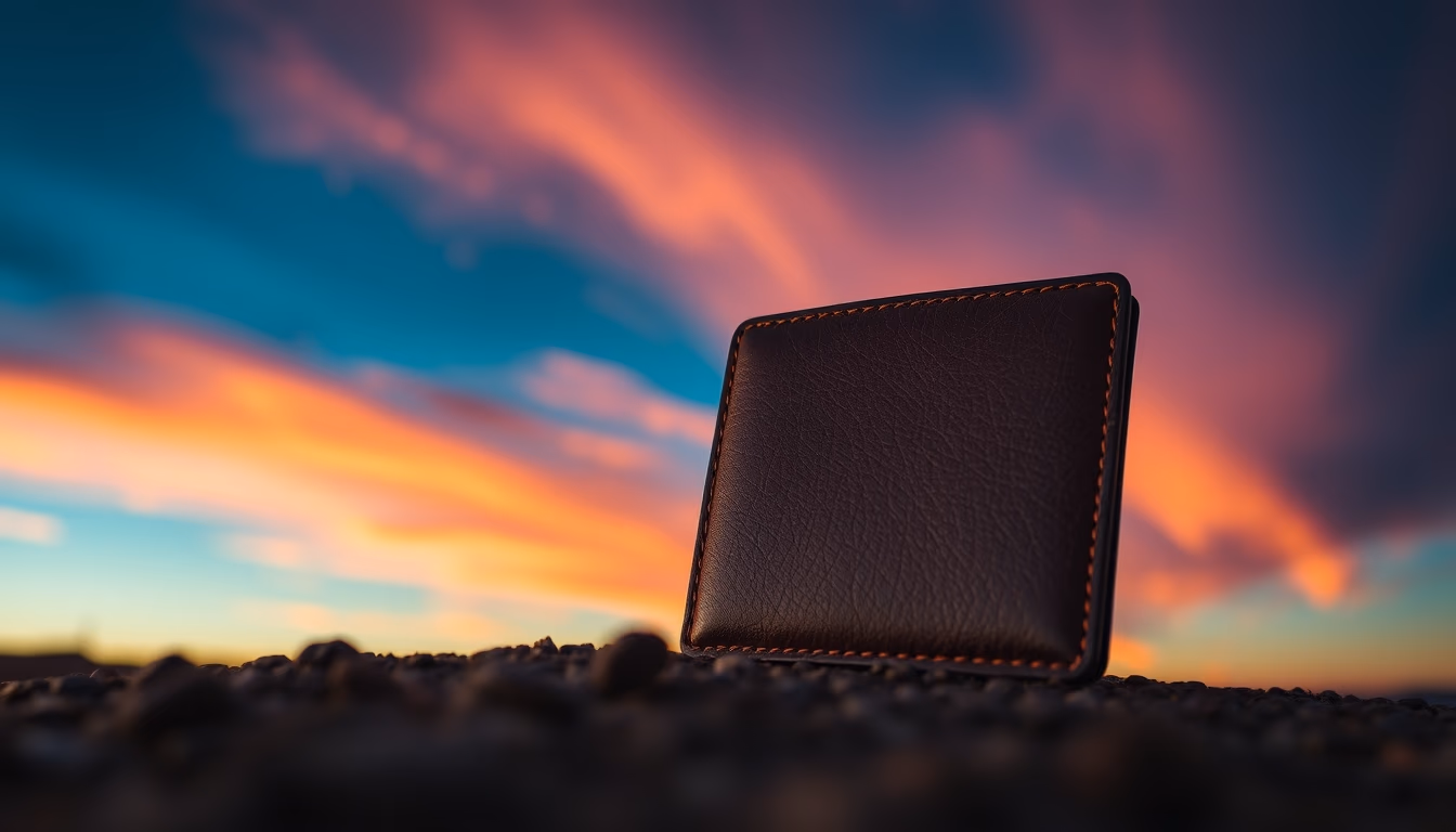 leather wallet handcrafted in editorial style