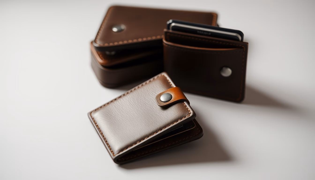 leather wallet handcrafted in editorial style