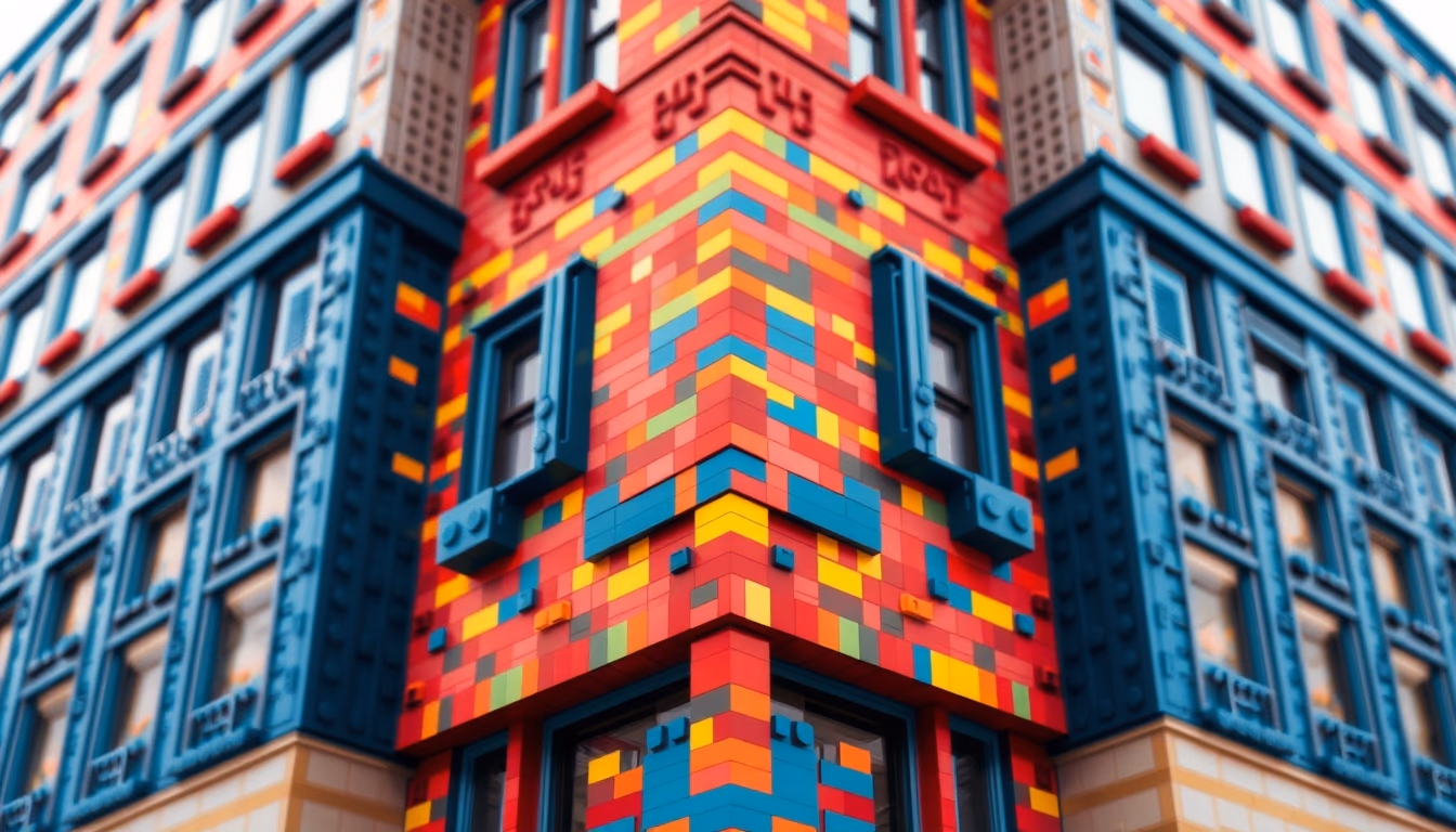lego bricks colorful in editorial style