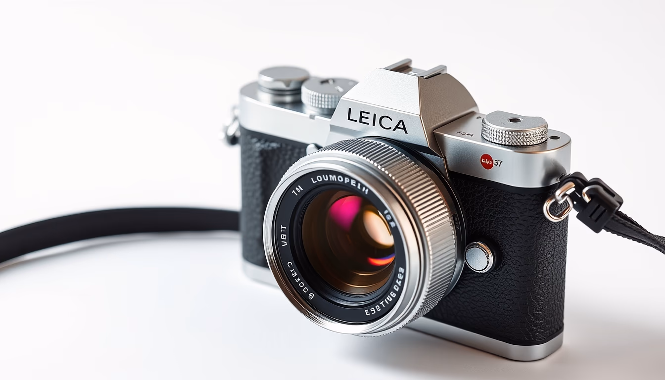 leica m3 chrome in editorial style