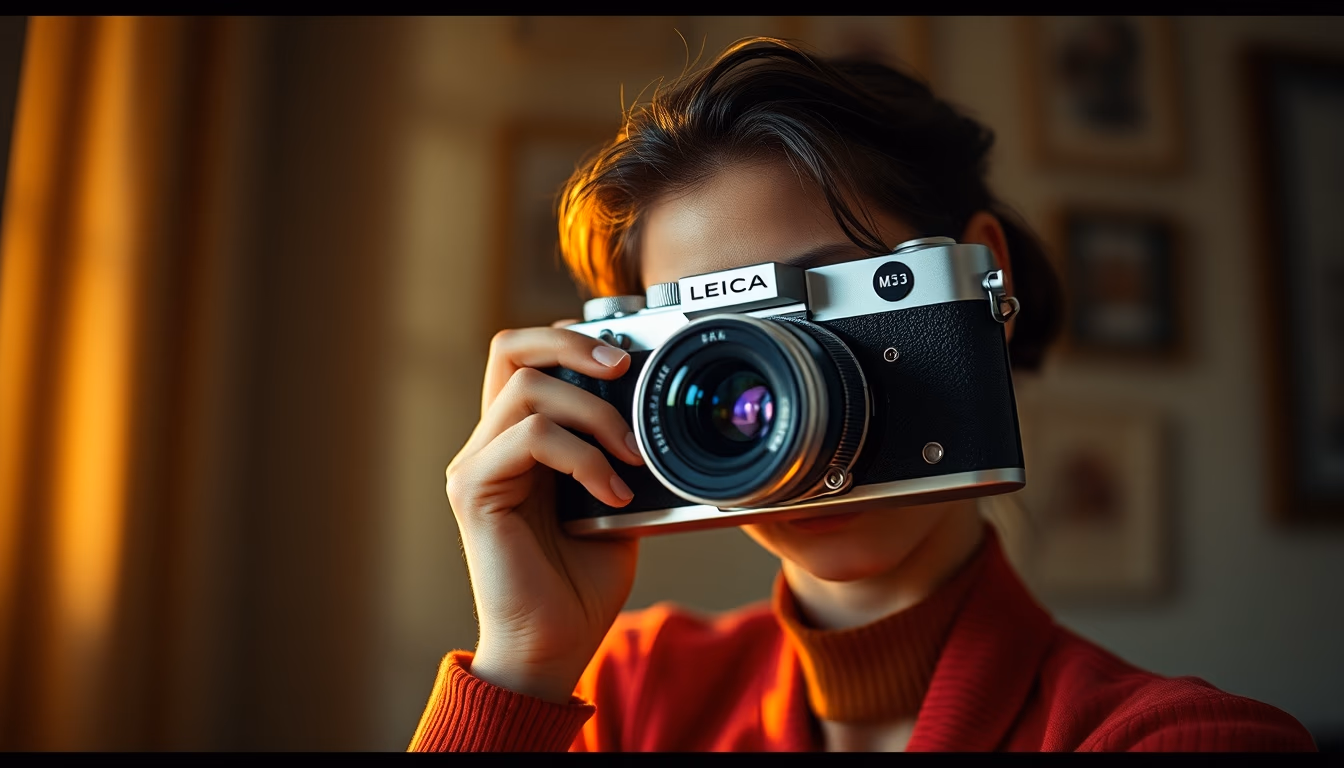 leica m3 chrome in editorial style