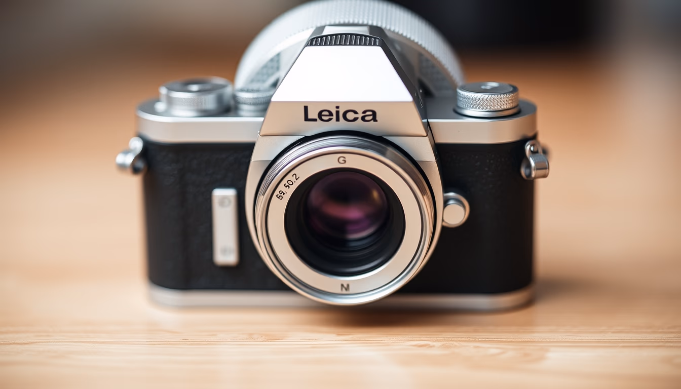 leica m3 chrome in editorial style
