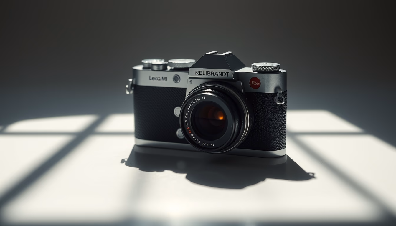 leica m3 chrome in editorial style