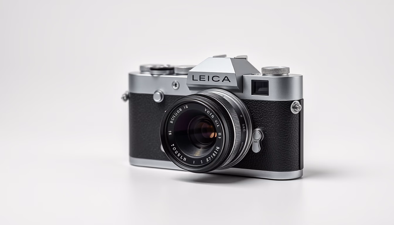 leica m3 chrome in editorial style