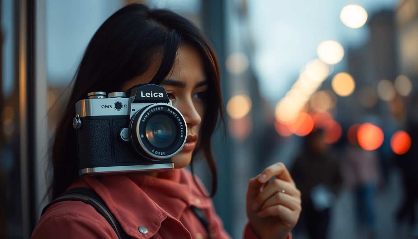 leica m3 chrome in editorial style