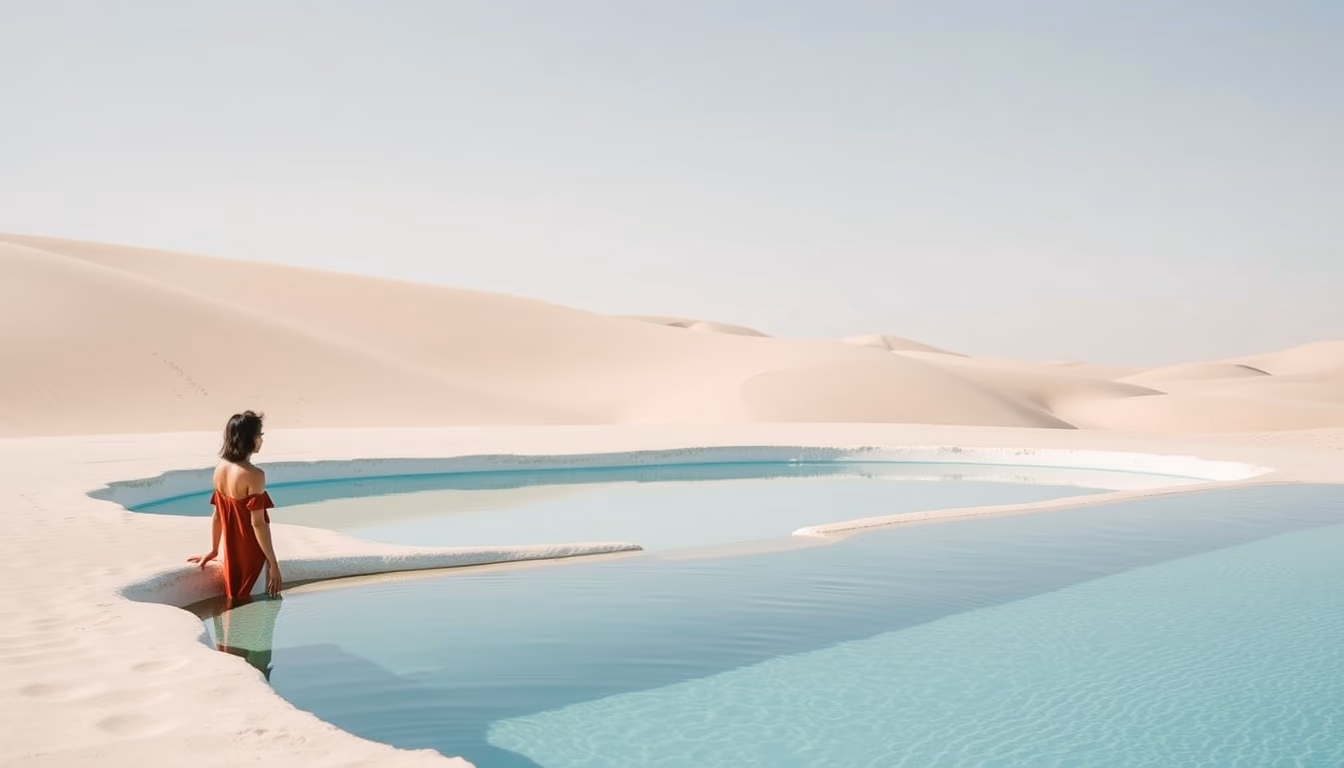 Lencois maranhenses dunes pools em estilo editorial