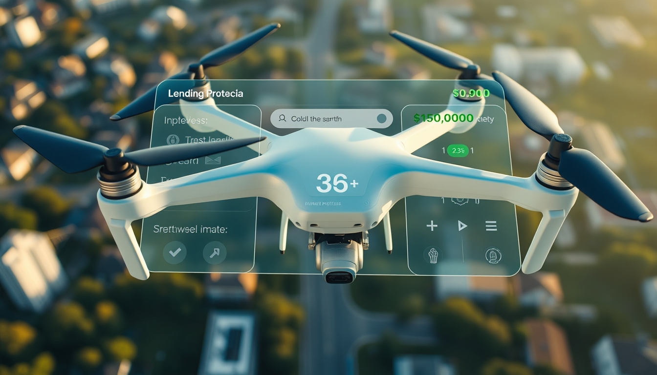 UI de protocolo de empréstimo mostrando colateral e quantia emprestada em estilo editorial