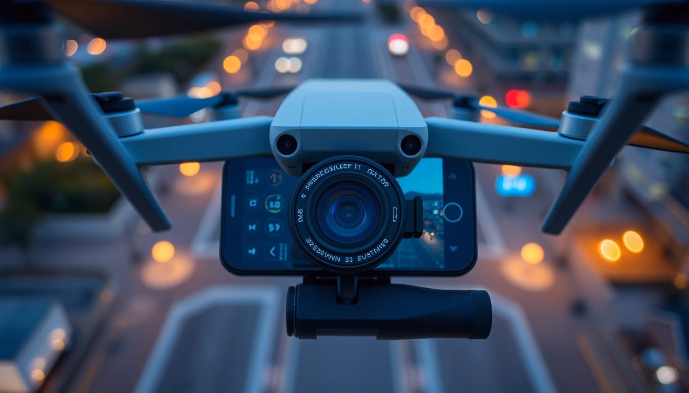 lens attachment phone in editorial style