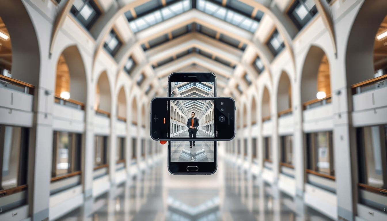 lens attachment phone in editorial style