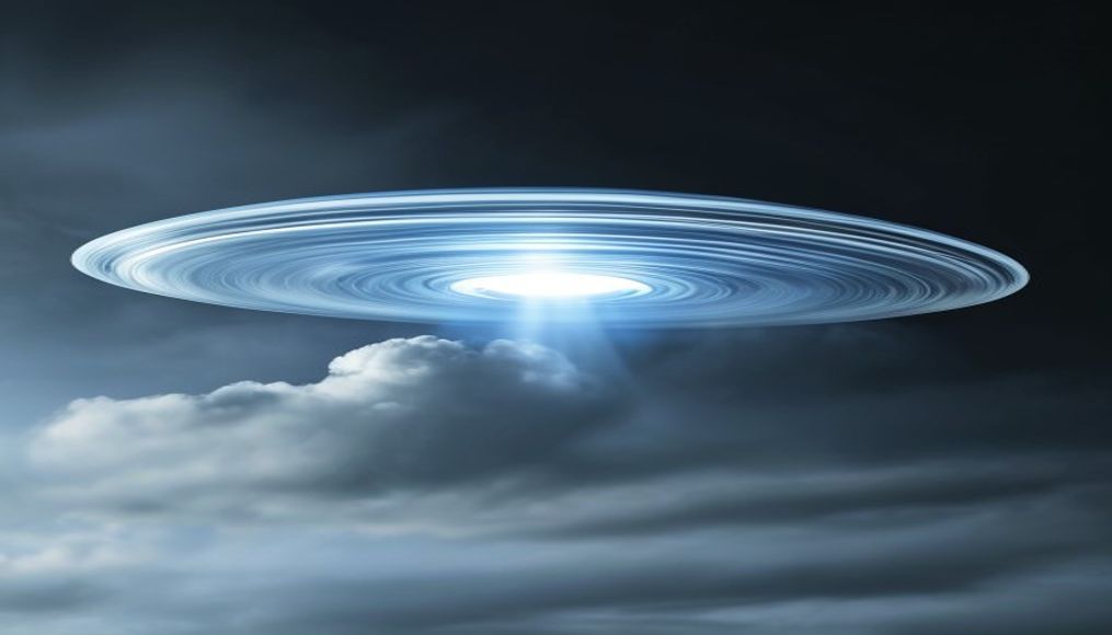 lenticular cloud ufo in editorial style