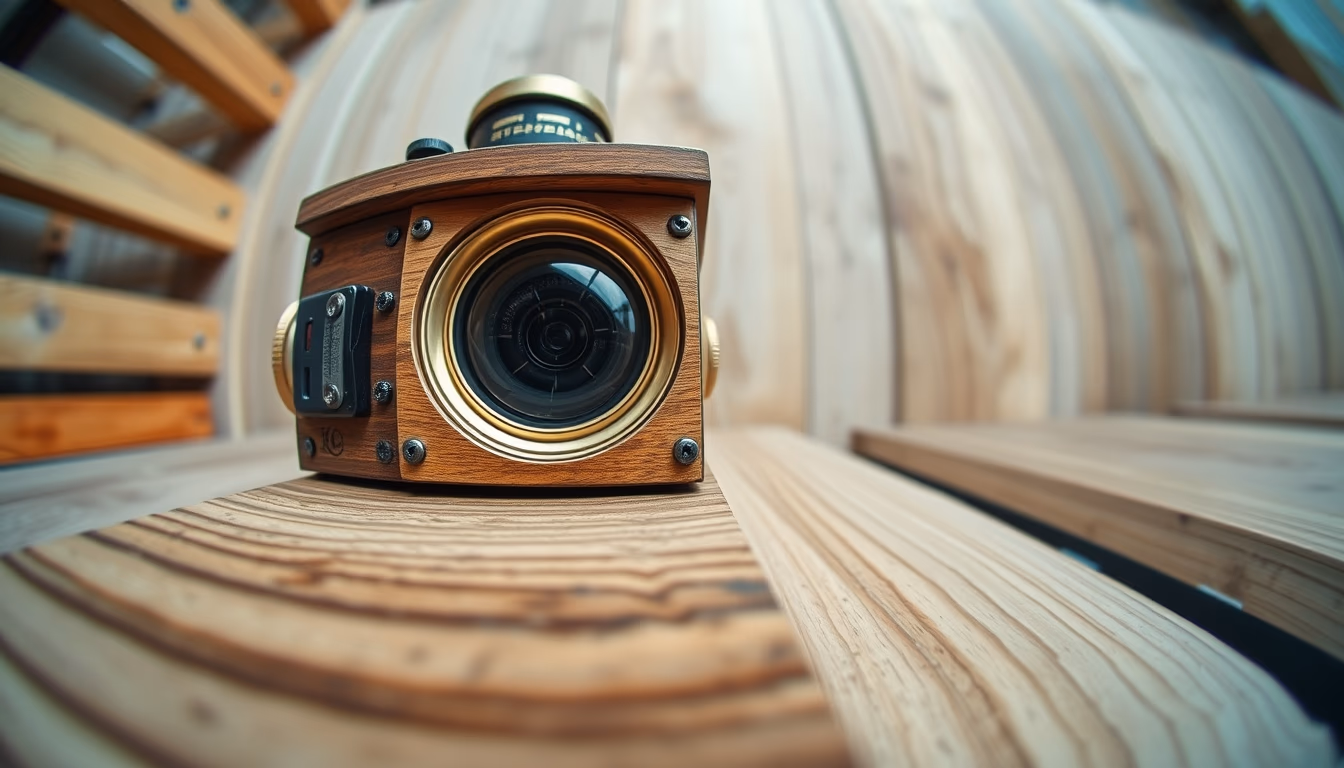 level wooden brass in editorial style