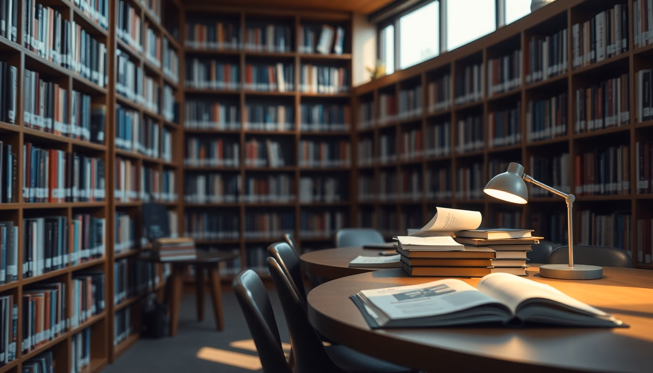 library study room in editorial style