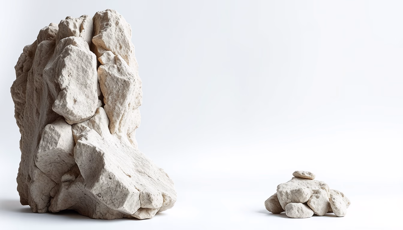 limestone karst in editorial style