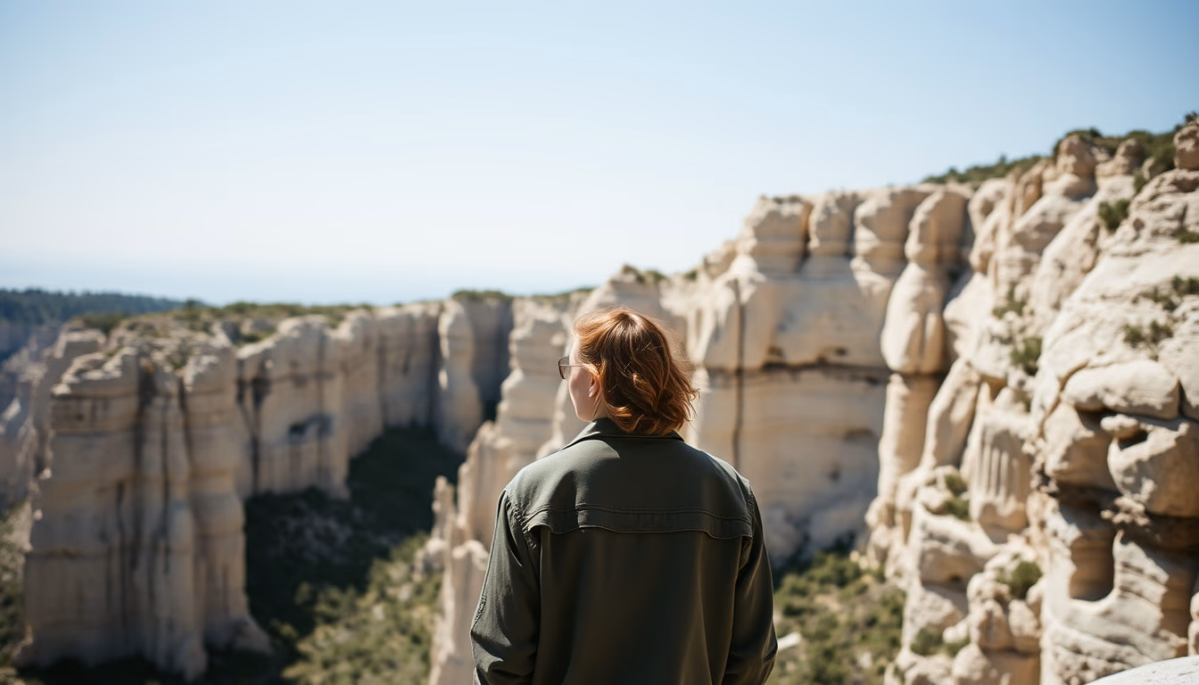 limestone karst in editorial style