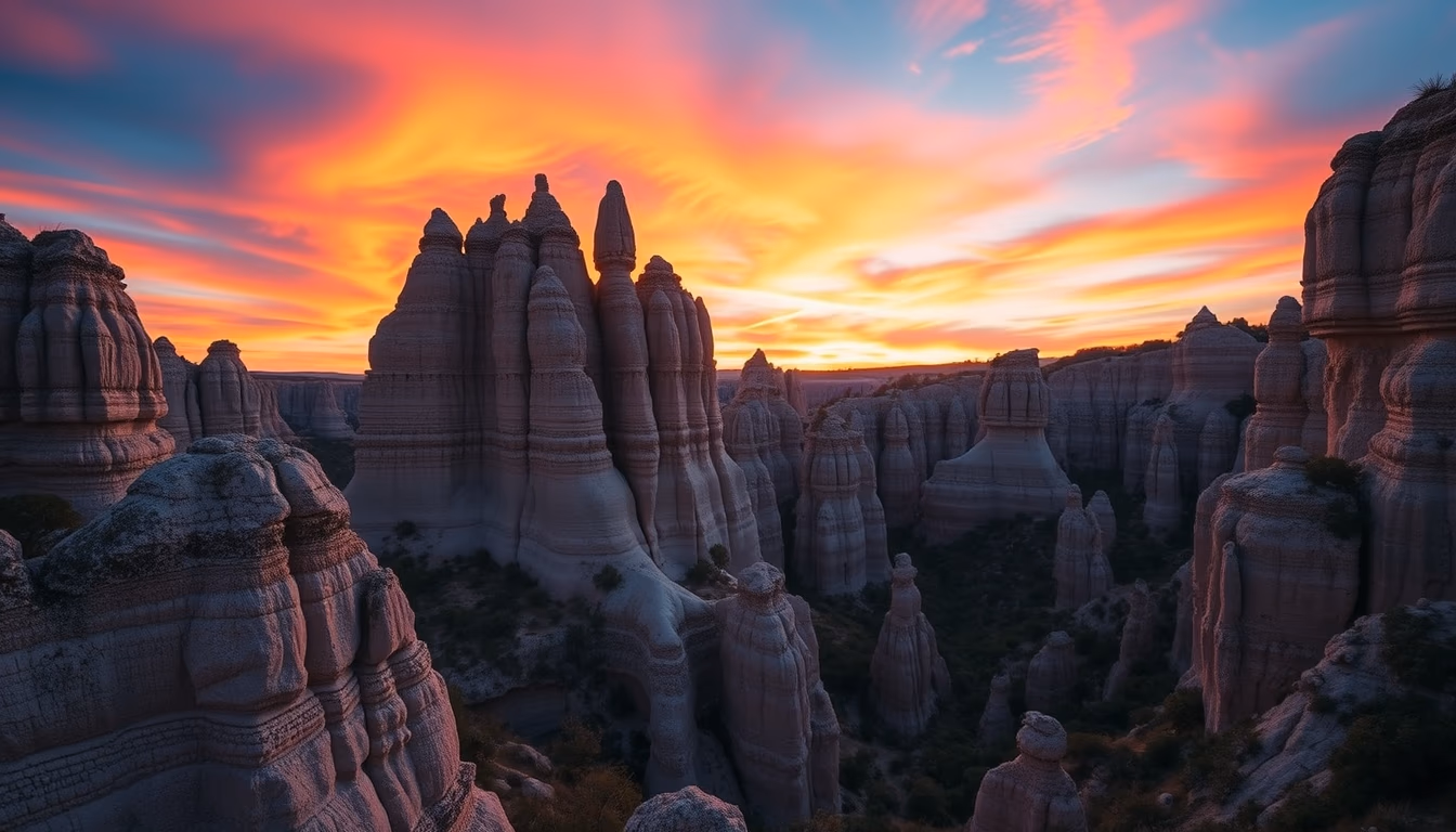 limestone karst in editorial style