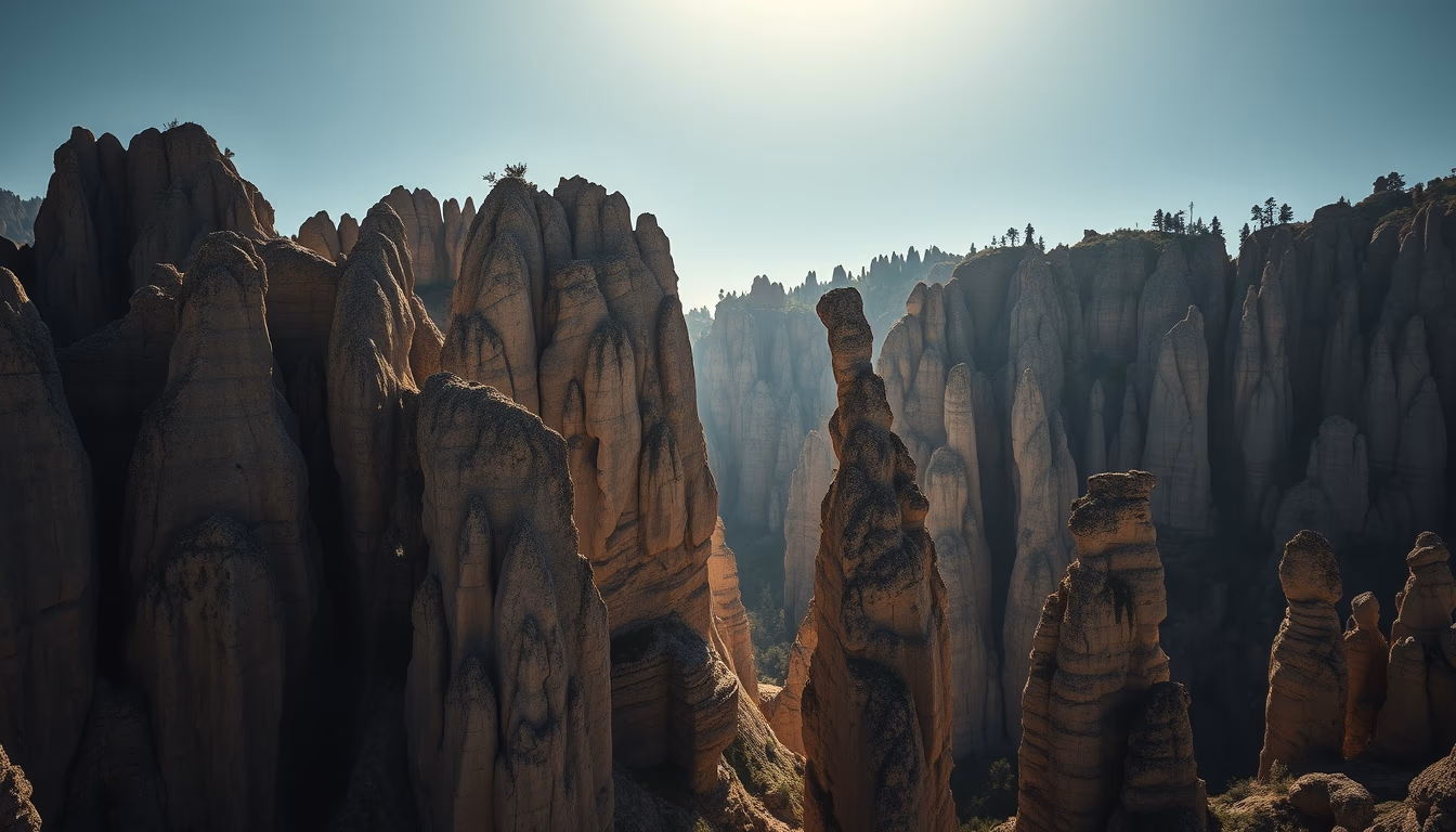 limestone karst in editorial style