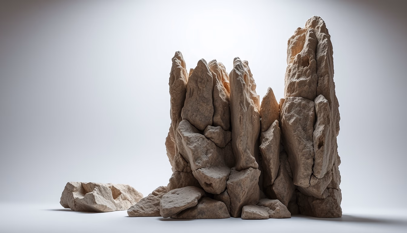 limestone karst in editorial style