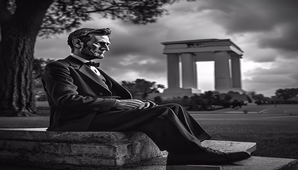 lincoln memorial seated in editorial style