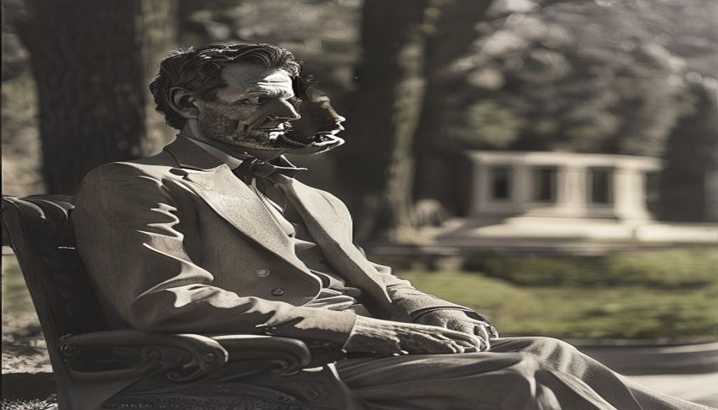 lincoln memorial seated in editorial style