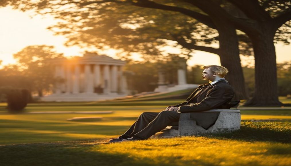 lincoln memorial seated in editorial style