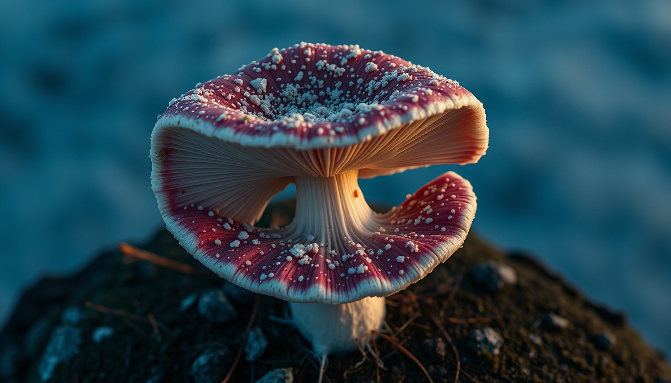 Lion mane mushroom em estilo editorial