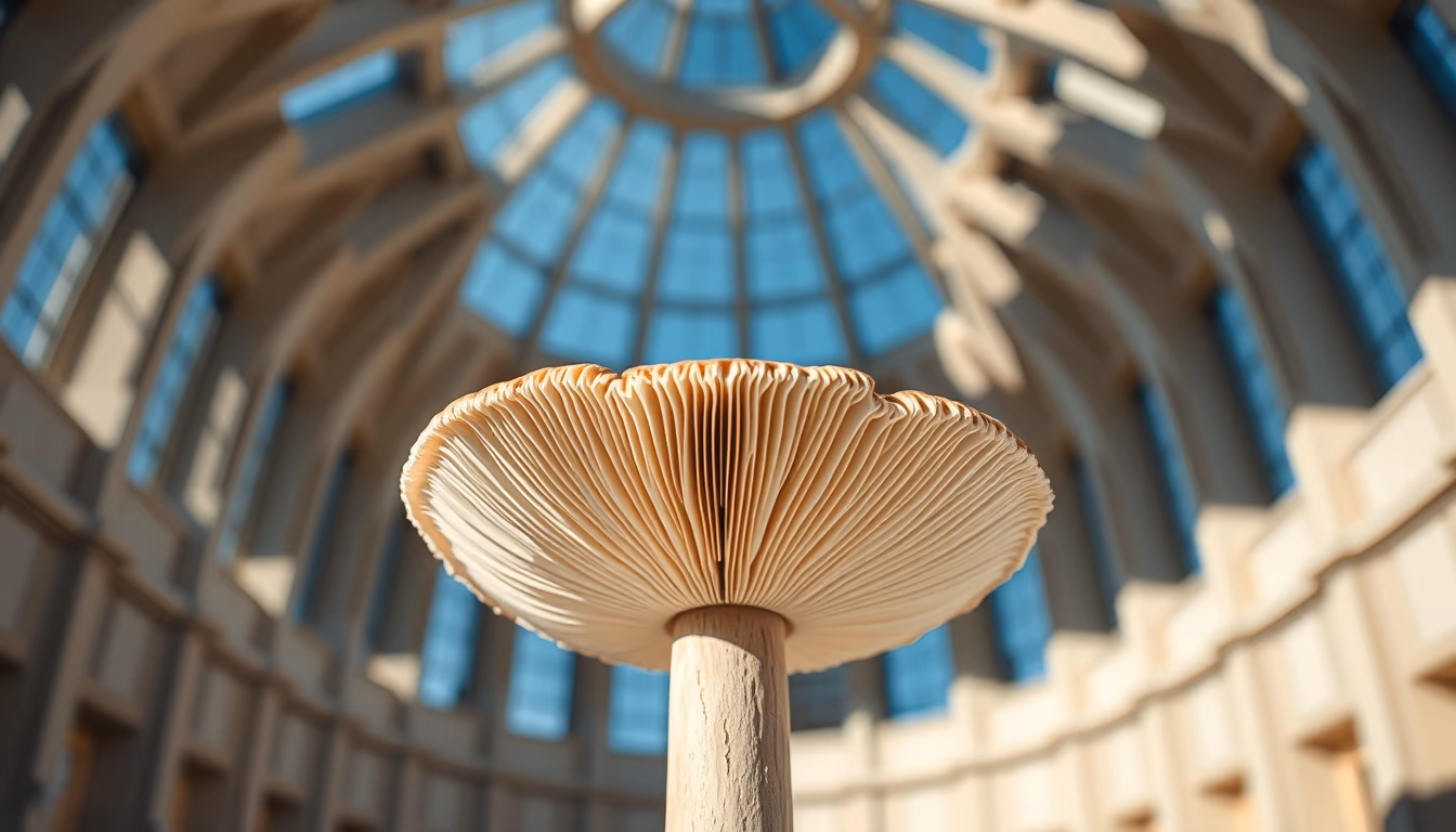 lion mane mushroom in editorial style