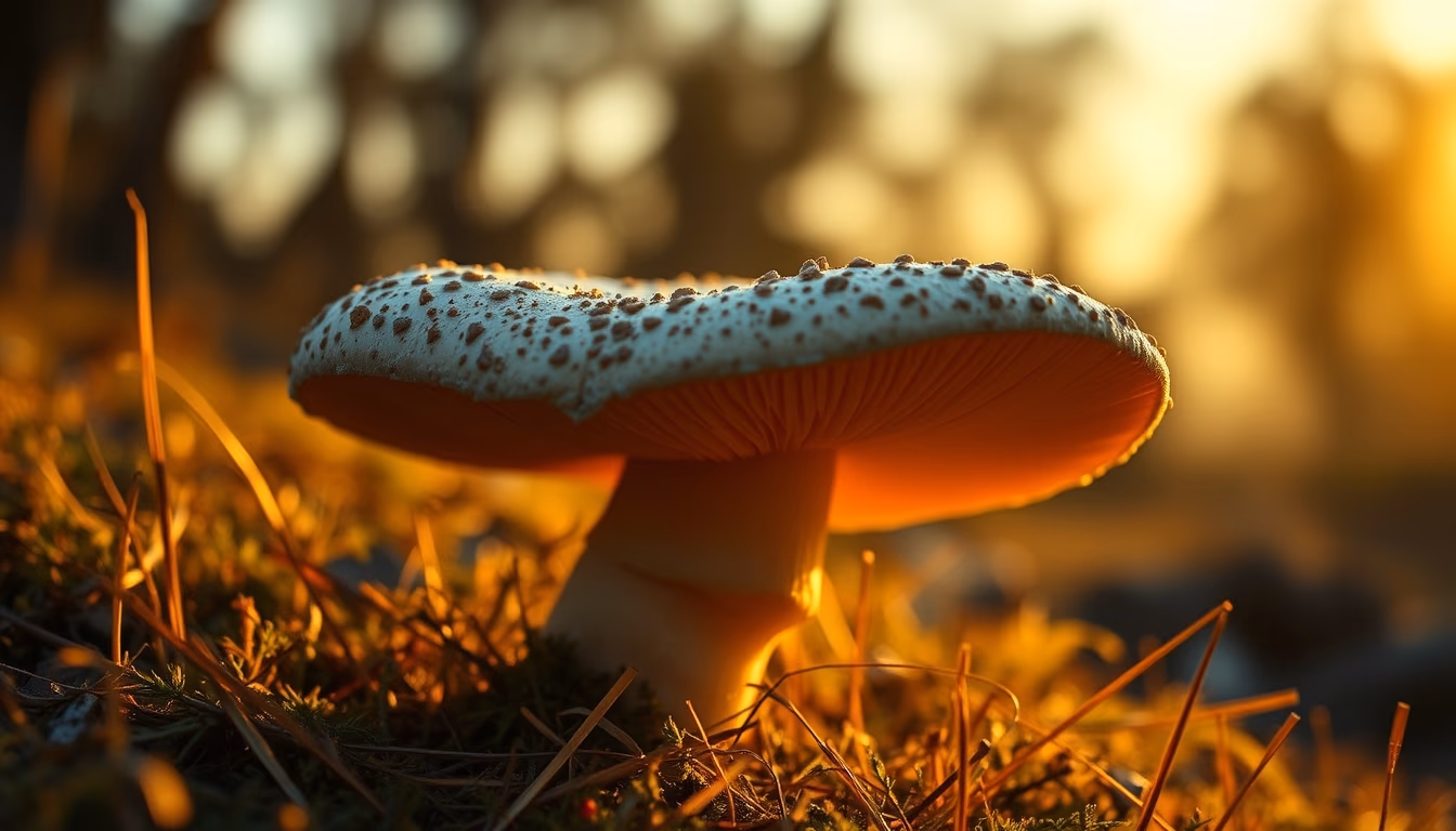 lion mane mushroom in editorial style