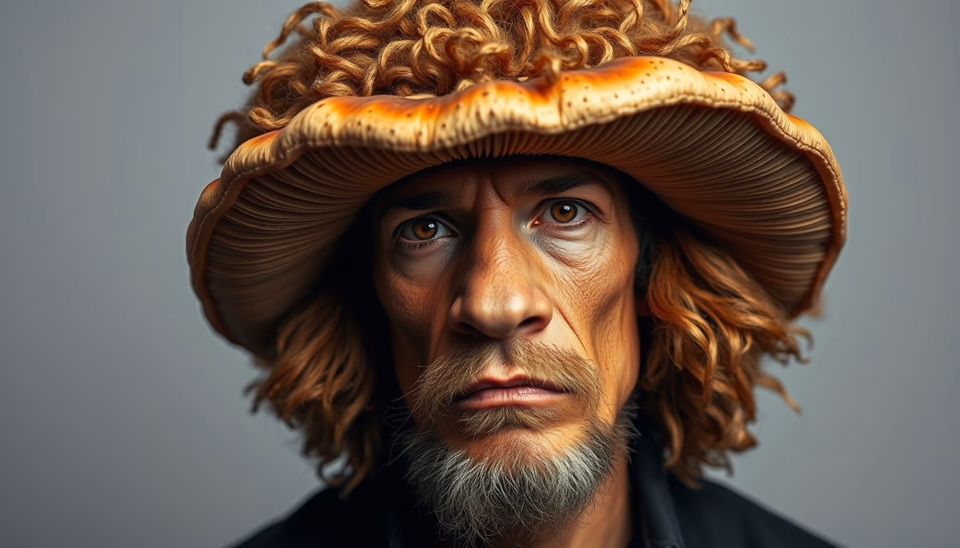 lion mane mushroom in editorial style