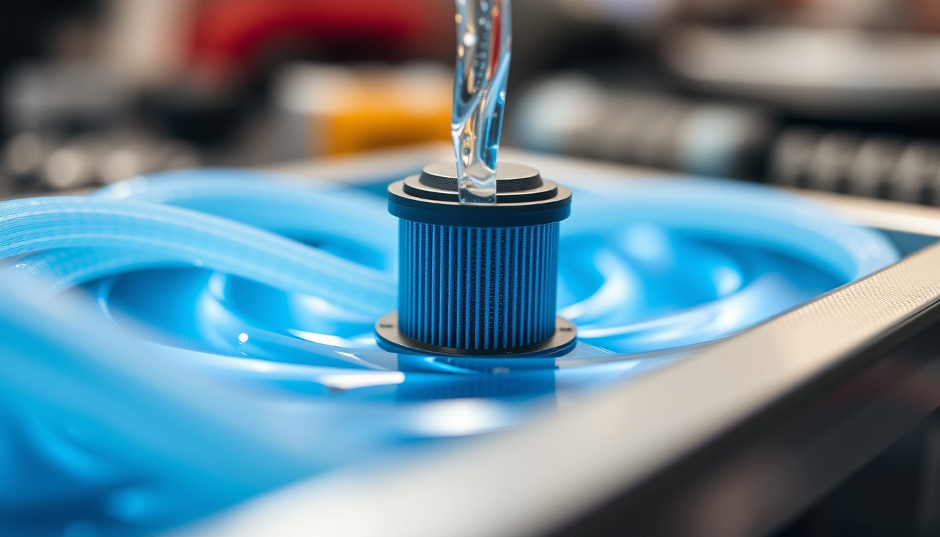 liquid cooling loop in editorial style