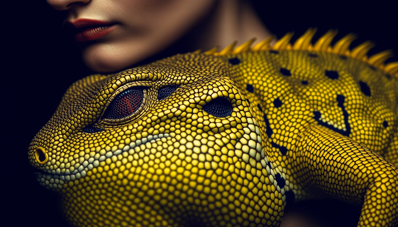 lizard scales pattern in editorial style