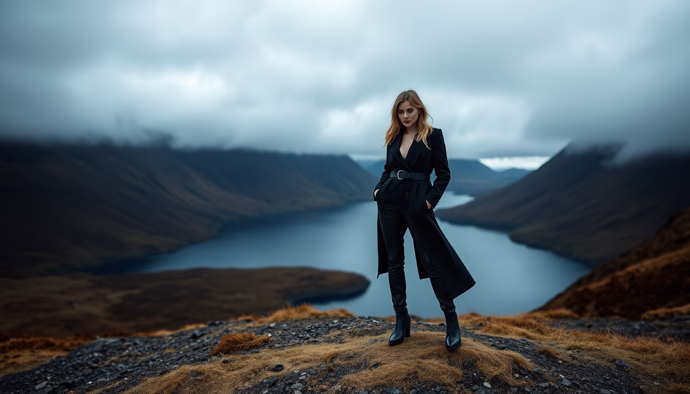 loch ness scotland in editorial style