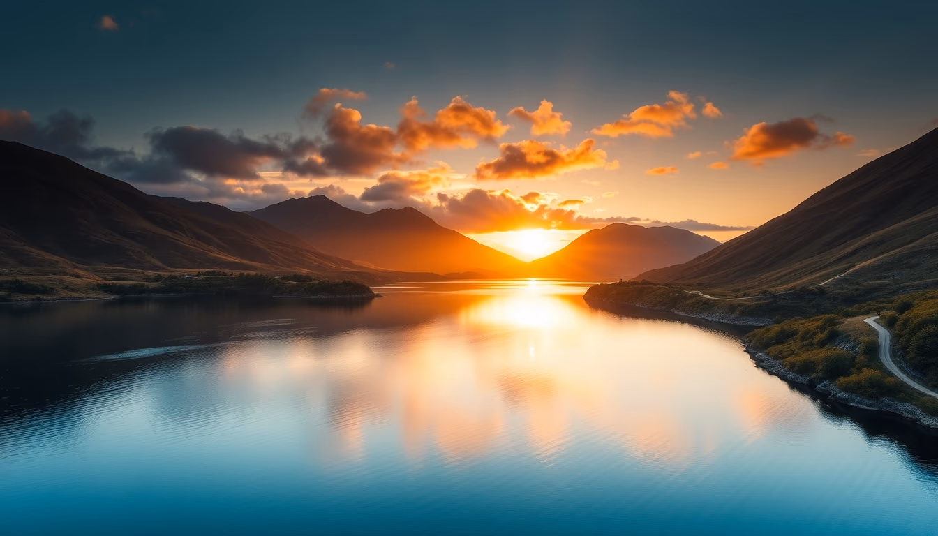 loch ness scotland in editorial style