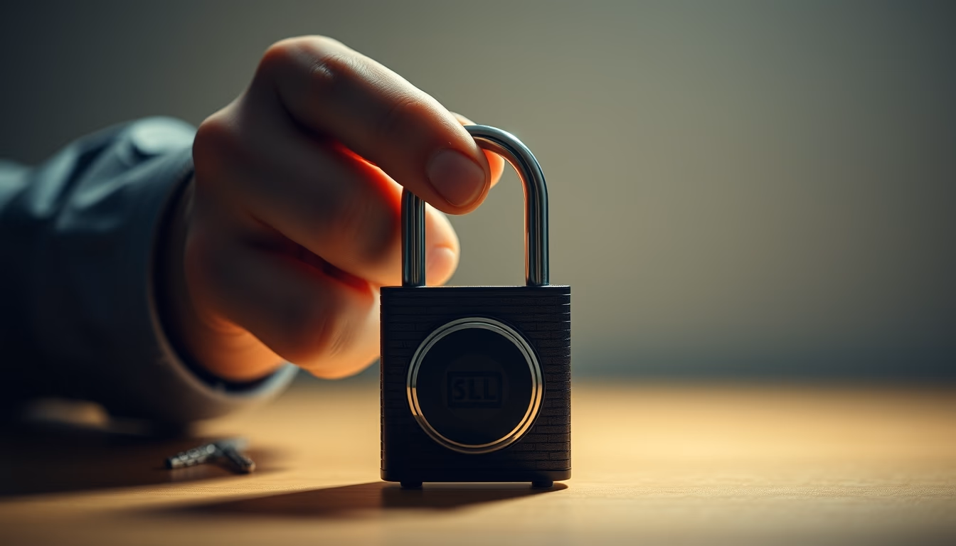 lock and key digital concept in editorial style