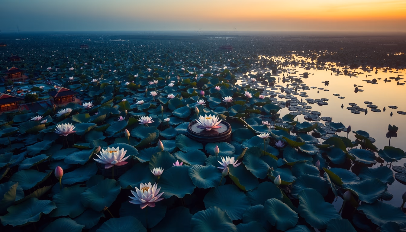 lotus sutra japanese in editorial style