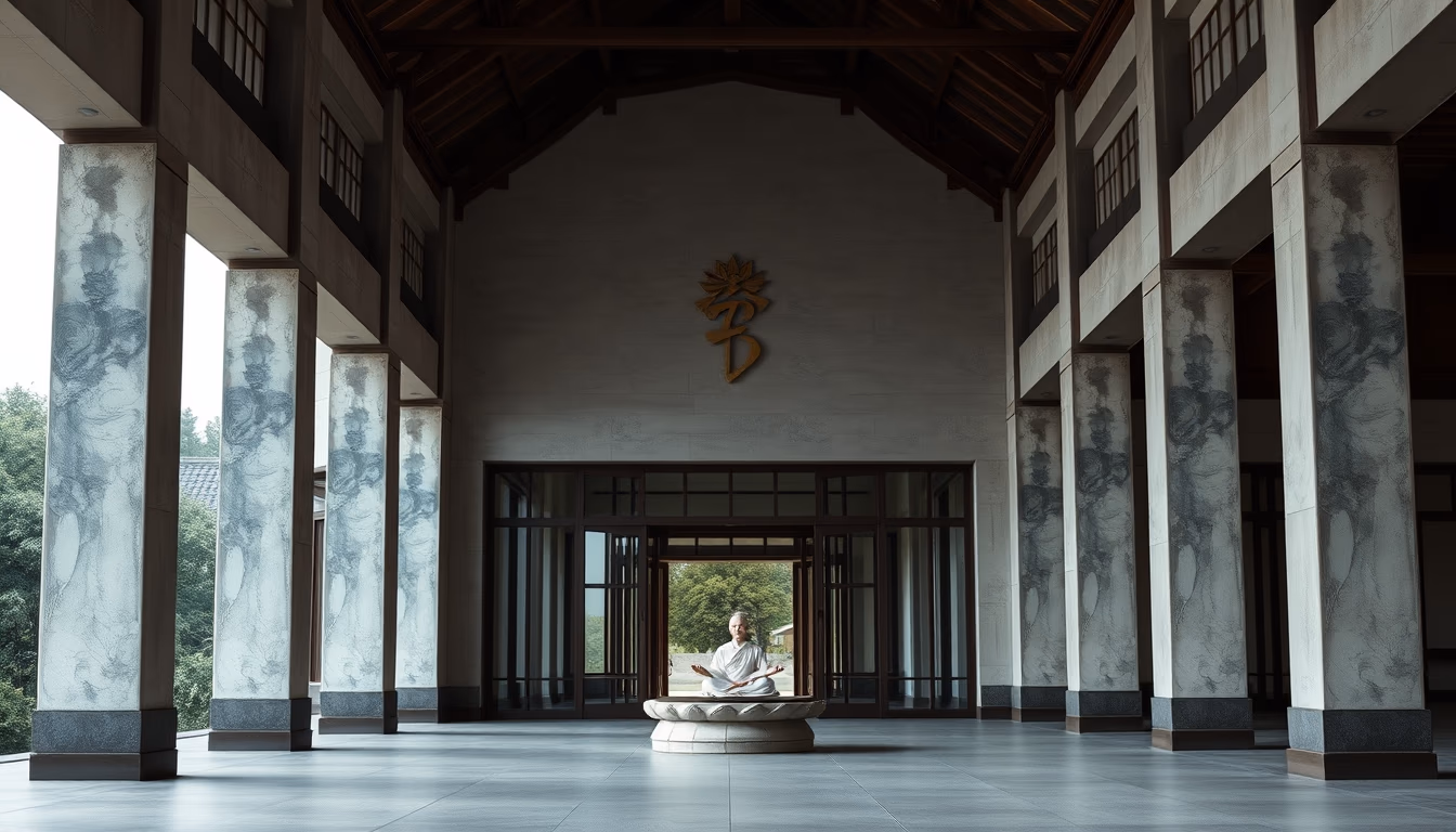 lotus sutra japanese in editorial style