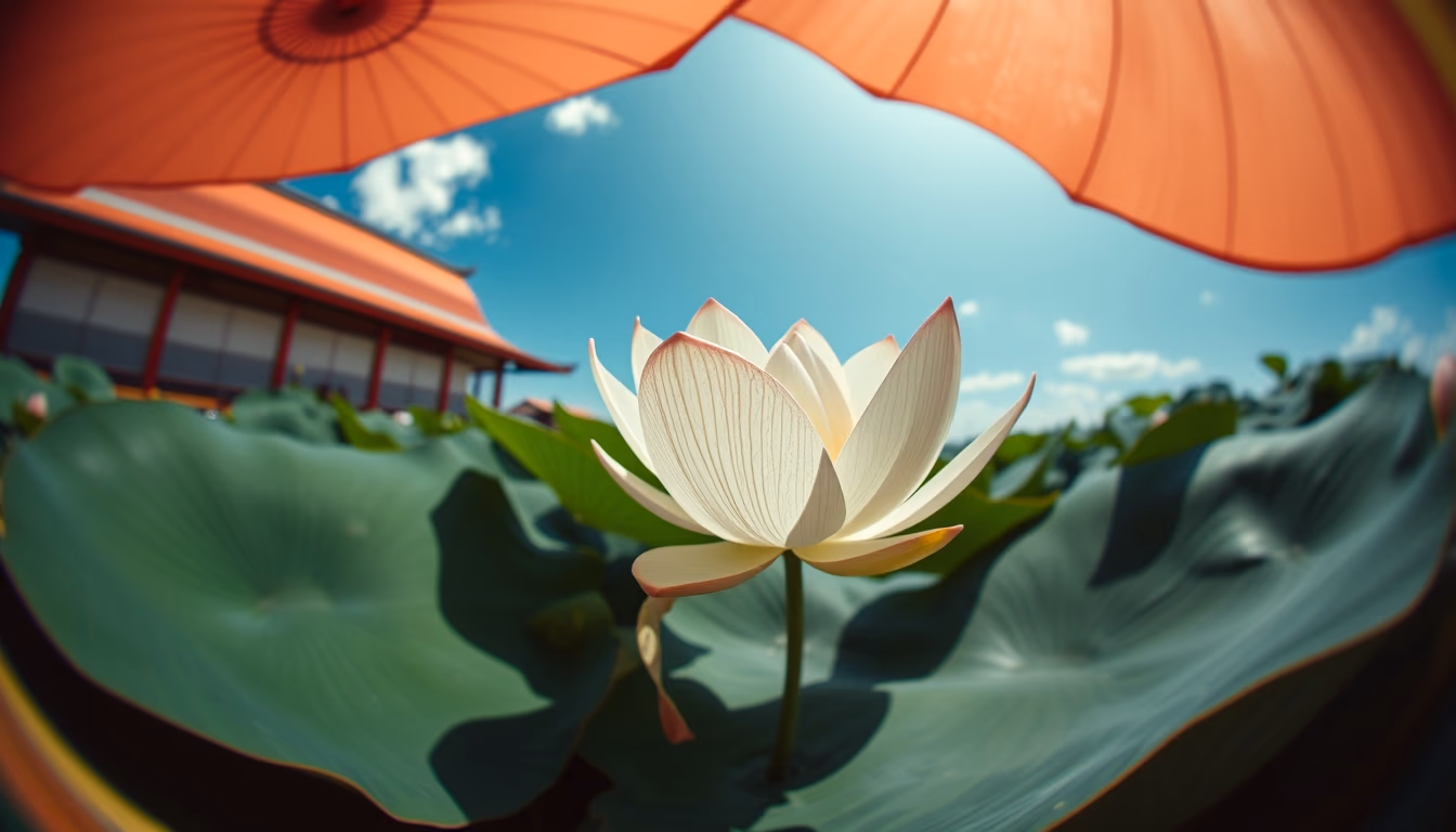 lotus sutra japanese in editorial style