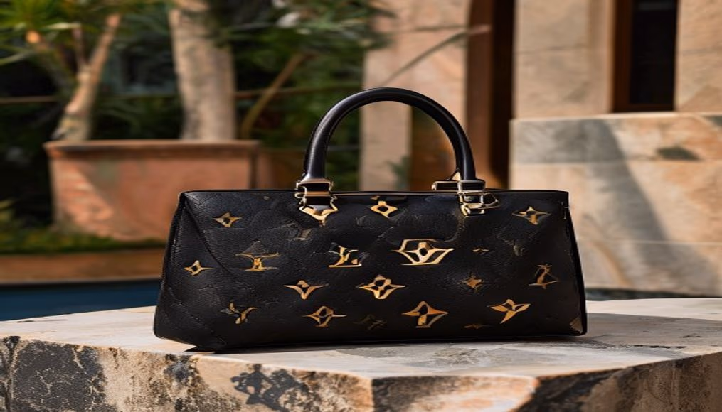 Louis vuitton twist mm epi black em fotografia editorial de luxo